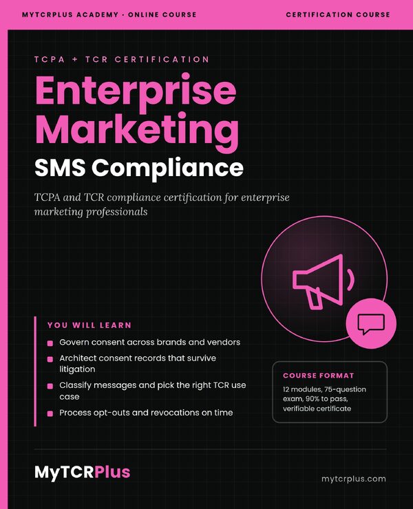 Enterprise Marketing SMS Compliance