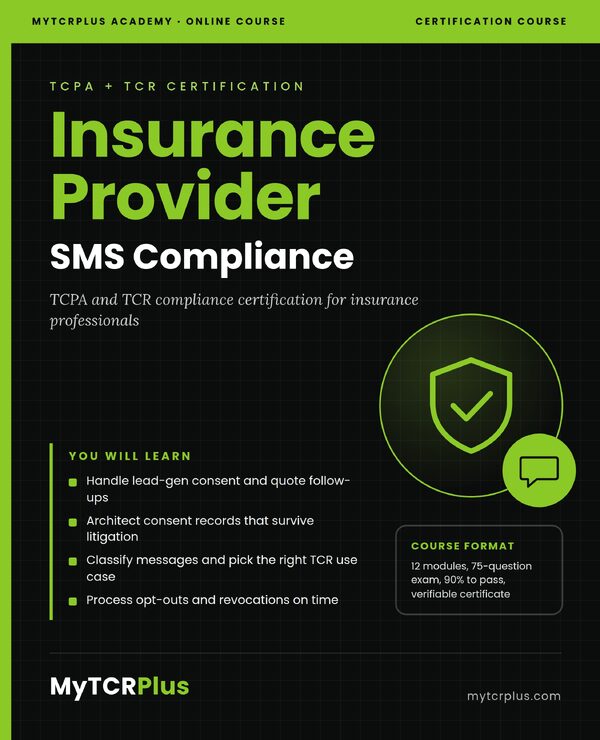 Insurance Provider SMS Compliance